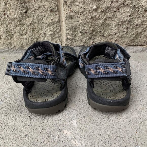 TEVA Geometric Sport Sandals Mens 10 Black Blue Shoes Outdoor Adventure Footwear - Picture 5 of 11